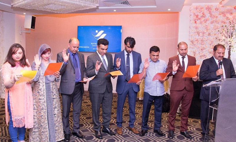 Oath Taking Ceremony of PPCUK 2017-18 held in London